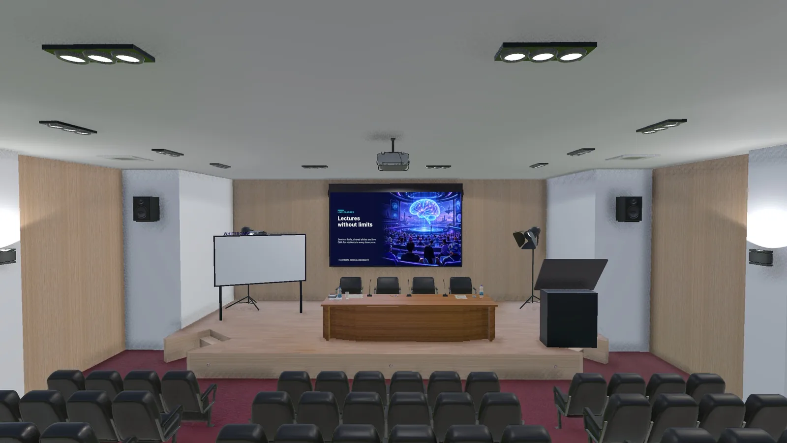 The lecture auditorium in the Kashmeta virtual campus