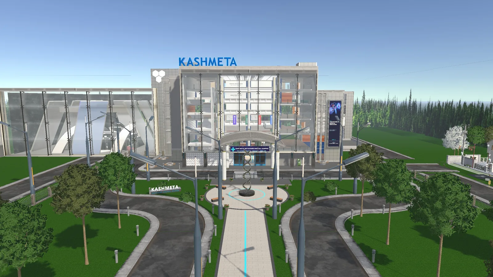 Aerial view of the Kashmeta virtual campus